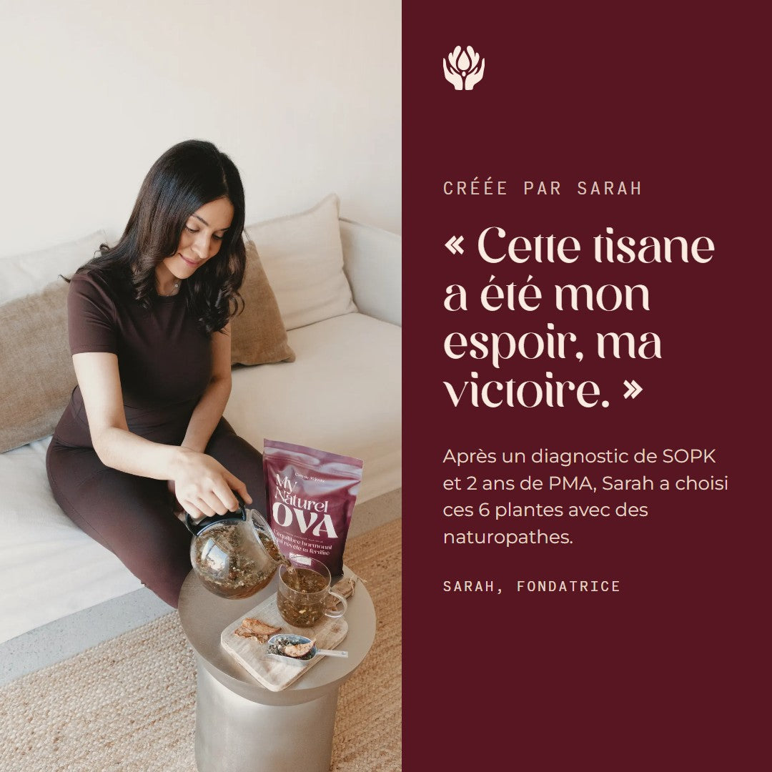 Sarah, fondatrice, sert l'infusion : « Cette tisane a été mon espoir, ma victoire. »